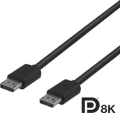 Kable komputerowe i do monitorów - Kabel Deltaco DisplayPort kabelis DELTACO 8K, DP 1.4, 3m, juodas / DP8K-1030-K / 00110016 - miniaturka - grafika 1