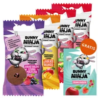 Przekąski dla dzieci - Zestaw Bunny Ninja Fruit Rolls, przekąska owocowa, 4 x 15 g + kolorowanka gratis - miniaturka - grafika 1