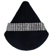 Gąbeczki do makijażu - KillyS Puszek do pudru czarny z kryształkami - miniaturka - grafika 1