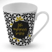 Kubki - Kubek Black&White, Dla najlepszej siostry, 300 ml - miniaturka - grafika 1