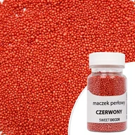 Dodatki do ciast w proszku - Posypka cukrowa MACZEK PERŁOWY CZERWONY Sweet Decor, 50 g - miniaturka - grafika 1