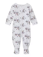 Śpiochy dla niemowląt - NAME IT Nbfnightsuit W/F Unicorn Noos śpioszki do spania dla dziewczynek, Bright White, 62 cm - miniaturka - grafika 1