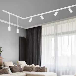 Briloner System szynowy HV Szyna, biała, 4 plus 2-punktowa, długość 2,25m - Lampy pozostałe - miniaturka - grafika 1