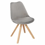 Krzesła - D2.Design Krzesło Norden Star Square Velvet szare 205909 - miniaturka - grafika 1
