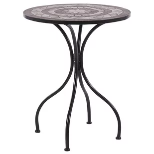 Stolik Ogrodowy Metalowy Ø 60 Cm Czarny Cariati - Stoły ogrodowe - miniaturka - grafika 1