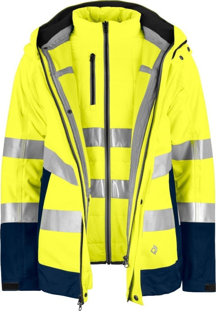 Projob Kurtka Odblaskowa 6446 3in1 Yellow/Navy