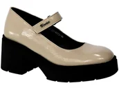 Półbuty damskie - Półbuty Karino 4475-001 Beż Naplak Skóra - KARINO - miniaturka - grafika 1