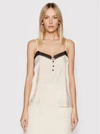 Koszulki i topy damskie - Sisley Top 5YTLLH003 Beżowy Relaxed Fit L, M, S, XS - miniaturka - grafika 1