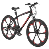 Rowery - Indiana Rower górski MTB X-Rock 3.6 M17 26 cali męski Czarno-czerwony - miniaturka - grafika 1