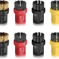 Akcesoria do odkurzaczy - Zestaw akcesoriów do silnika parowego 8-częściowy, mała okrągła szczotka, mała zapasowa szczotka do czyszczenia parą do Karcher SC1 SC2 SC3 SC4 SC5 S - miniaturka - grafika 1