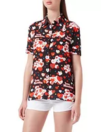 Koszule damskie - Love Moschino Koszula damska, Black Red White Blue Yellow, 44 - miniaturka - grafika 1