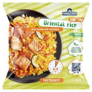 Family Fish Ryż orientalny z łososiem i warzywami 400 g - Ryby świeże i mrożone - miniaturka - grafika 1