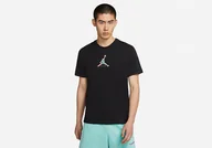Koszulki męskie - Nike Air Jordan Brand 23 Swoosh Short-Sleeve Crew Black - miniaturka - grafika 1