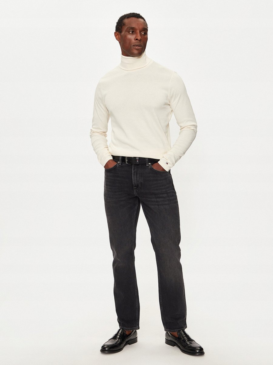 TOMMY HILFIGER JEANSY Z DETALAMI NA KIESZENI PRZETARCIA 35/34 6FA