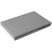 Prześcieradła - Eurofirany Prześcieradło satynowe stalowe 220x210 - bez gumki 100% bawełna ef-prze-sat-stal-220x210 - miniaturka - grafika 1