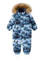 Kombinezony dla dzieci - Reima Kombinezon zimowy Lappi 5100129C Niebieski Regular Fit - miniaturka - grafika 1
