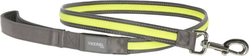 Kerbl KERBL Smycz podświetlana Light & Reflex, 120 cm x 25 mm, żółta