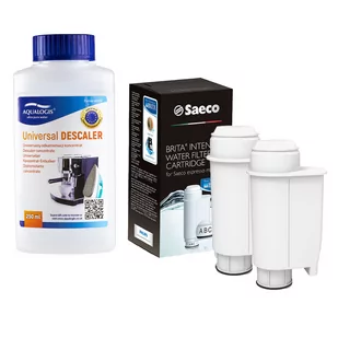Zestaw Philips - Filtr Philips Intenza+ CA6702 2szt, Uniwersalny Odkamieniacz 250ml - Akcesoria i części do ekspresów do kawy - miniaturka - grafika 1