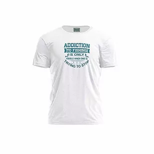 Green Fish, Męski T-shirt z cyfrowym nadrukiem,% 100 bawełna, biały, na co dzień, męskie topy, rozmiar: S, biały, S - Koszulki męskie - miniaturka - grafika 1