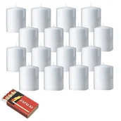 Świece - Świece Białe Świeczki Zestaw Świec 16X Świece Wesele Chrzest 6Cm Świeca - miniaturka - grafika 1