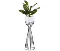 Donice - Metalowa doniczka LOFT 68x20 cm czarna/biała - miniaturka - grafika 1