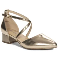 Czółenka - Maciejka Czółenka Damskie Złote-37 - miniaturka - grafika 1