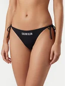 Stroje kąpielowe - Calvin Klein Swimwear Dół od bikini LV00Q61220 Czarny - miniaturka - grafika 1