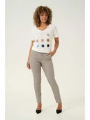 Spodnie damskie - Kaffe Spodnie chino w kolorze szarym - miniaturka - grafika 1