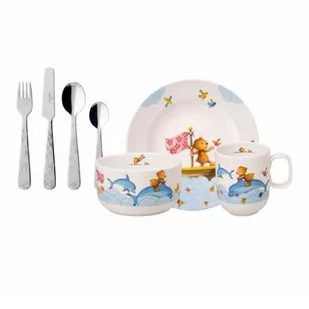 Villeroy & Boch Sztućce i naczynia dziecięce Happy as a Bear 7 el. 14-8664-8435 - Zestawy naczyń dla dzieci - miniaturka - grafika 1