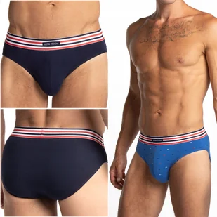 LAMA Slipy Męskie Dopasowane Majtki z Bawełny Modne Wygodne 2-PAK - XXL - Majtki męskie - miniaturka - grafika 1