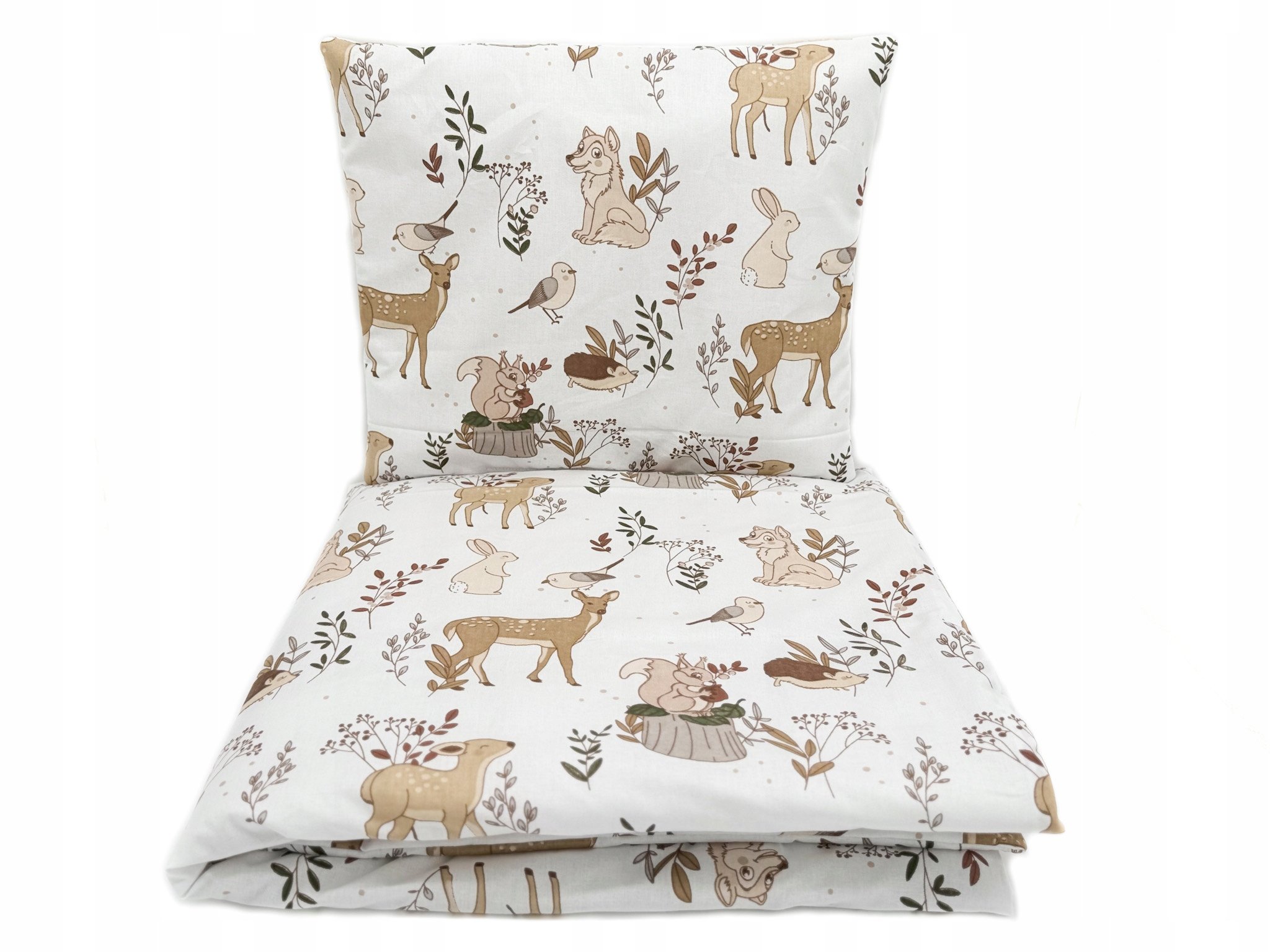 Komplet Pościel 2 Elementy Poduszka Kołdra Z Wypełnieniem Bawełna 100x135CM