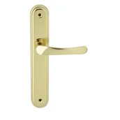 Klamki - Domino Klamka Nova szyld pełny mosiądz - miniaturka - grafika 1