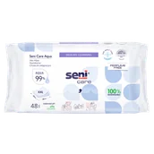 Akcesoria dla osób starszych i niepełnosprawnych - Seni Care Aqua, chusteczki nawilżane, pielęgnacyjne, XXL, 48 sztuk - miniaturka - grafika 1