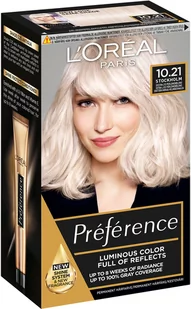 Loreal Recital Preference 10.21/Z2 Stockholm Bardzo jasny blond opalizujący - Farby do włosów i szampony koloryzujące - miniaturka - grafika 1