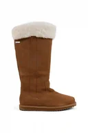 Kozaki damskie - Emu Australia kozaki zamszowe Georgi damskie kolor brązowy na płaskim obcasie lekko ocieplone W13218 - miniaturka - grafika 1