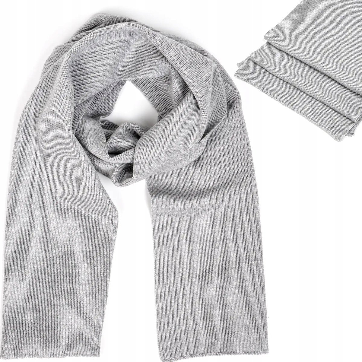 Duży szal wełniany miękki gruby szalik damski ciepły elegancki 100% WEŁNY