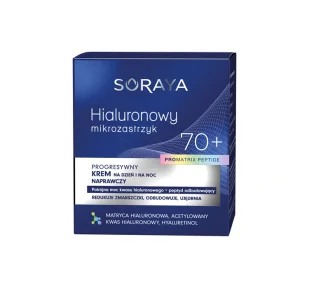 Soraya Hialuronowy Mikrozastrzyk progresywny krem naprawczy na dzień i na noc 70+ 50ml - Kremy do twarzy - miniaturka - grafika 1