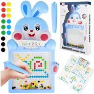 Zabawki interaktywne dla dzieci - TABLICA MAGNETYCZNA BOARD MOZAIKA GUZIKOWA MONTESSORI UKŁADANKA KROPKI Z791N - miniaturka - grafika 1