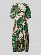 Sukienki - Sukienka midi w kopertowym stylu model ‘BOTANIC’ - miniaturka - grafika 1