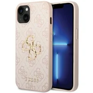 Etui i futerały do telefonów - Guess GUHCP15S4GMGPI etui obudowa do iPhone 15 6.1" różowy/pink hardcase 4G Big Metal Logo - miniaturka - grafika 1