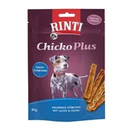 Przysmaki dla psów - RINTI Chicko Plus paluszki rybne, z łososiem i tuńczykiem 12x80 g - miniaturka - grafika 1
