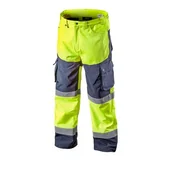 Odzież robocza - NEO Spodnie robocze ostrzegawcze softshell, żółte, rozmiar L - miniaturka - grafika 1