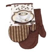 Fartuchy i rękawice kuchenne - Euromat Rękawice Kuchenne z Magnesem Cappuccino II 9578B 11363 - miniaturka - grafika 1