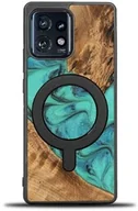 Etui i futerały do telefonów - Bewood Drewniane etui do Motorola Edge 40 Pro, Unique Turquoise do MagSafe - miniaturka - grafika 1