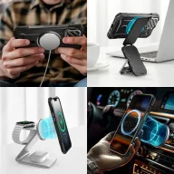 Etui i futerały do telefonów - Etui Supcase UB XT Mag MagSafe iPhone 16e Black z podstawką - miniaturka - grafika 1