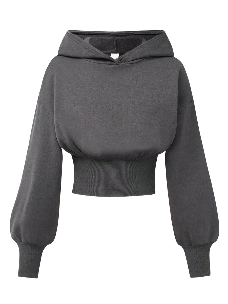 SHEIN BLUZA DZIECIĘCA Z KAPTUREM SZARA Z MARSZCZENIAMI 140-146 1LA