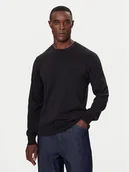 Swetry męskie - Calvin Klein Sweter LV040BM343 Czarny Regular Fit - miniaturka - grafika 1