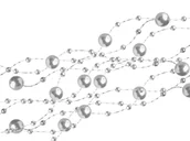 Ozdoby bożonarodzeniowe - [13018] Girlanda perłowa perełki srebrne błyszczące 3szt - miniaturka - grafika 1