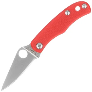 Nóż składany Spyderco Bug Red G10, Satin 12C27 (C133GRDP) - Noże - miniaturka - grafika 1