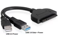 Kable komputerowe i do monitorów - Delock Przejściówka adapter Zastosowanie kabla Dysk twardy Delock[1x Złącze męskie USB 3.0 A Złącze męskie USB 2.0 A 1x Złącze żeńskie SATA 15+7-pin] 0.20 m - miniaturka - grafika 1